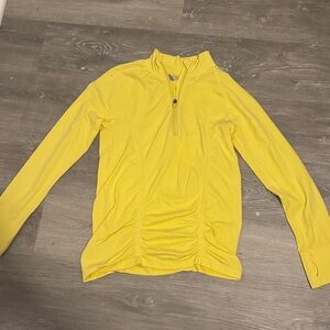 Yellow Long Sleeve Quarter-Zip Top